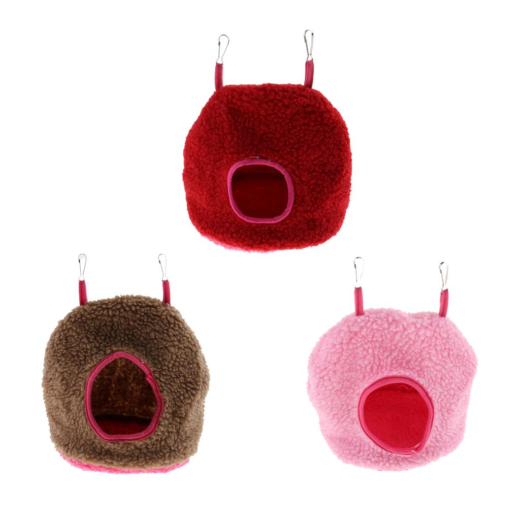 Small Animal Sleep House Hanging Cozy Bed Pet House Cage Hammock Cave Hut Winter