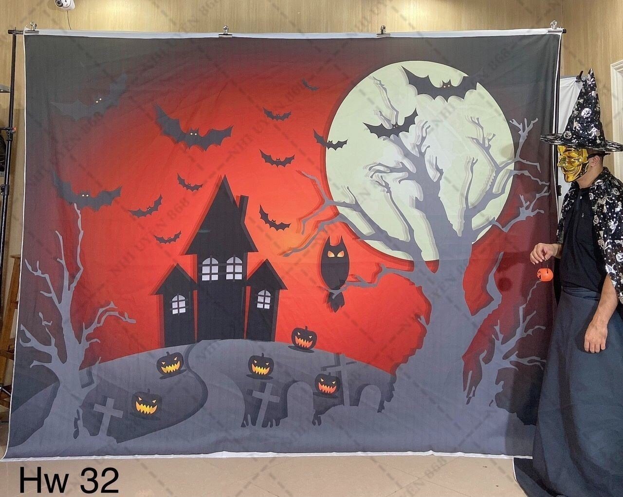 Thảm vải chụp ảnh Halloween / Thảm vải treo tường Halloween/ Tranh vải decor Halloween 2023