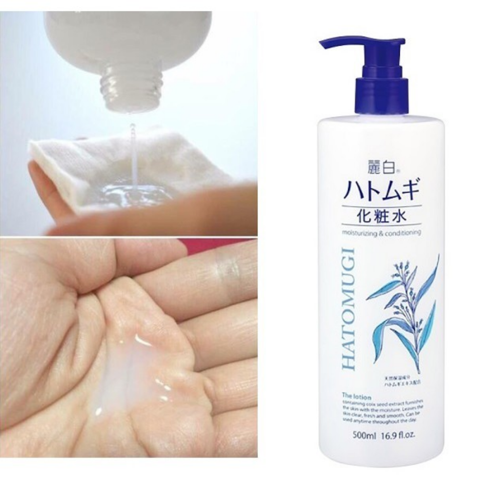 Nước hoa hồng Reihaku Hatomugi Moisturizing &amp; Conditioning Lotion 500ml thu nhỏ lỗ chân lông