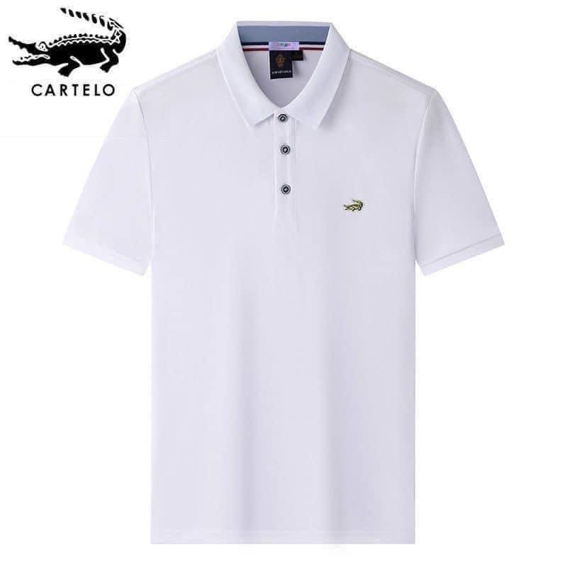 Áo Thun Polo Cotton Trơn Dáng Rộng Đơn Giản Dễ Phối Đồ Phong Cách Hàn Quốc Cho Nam Giới