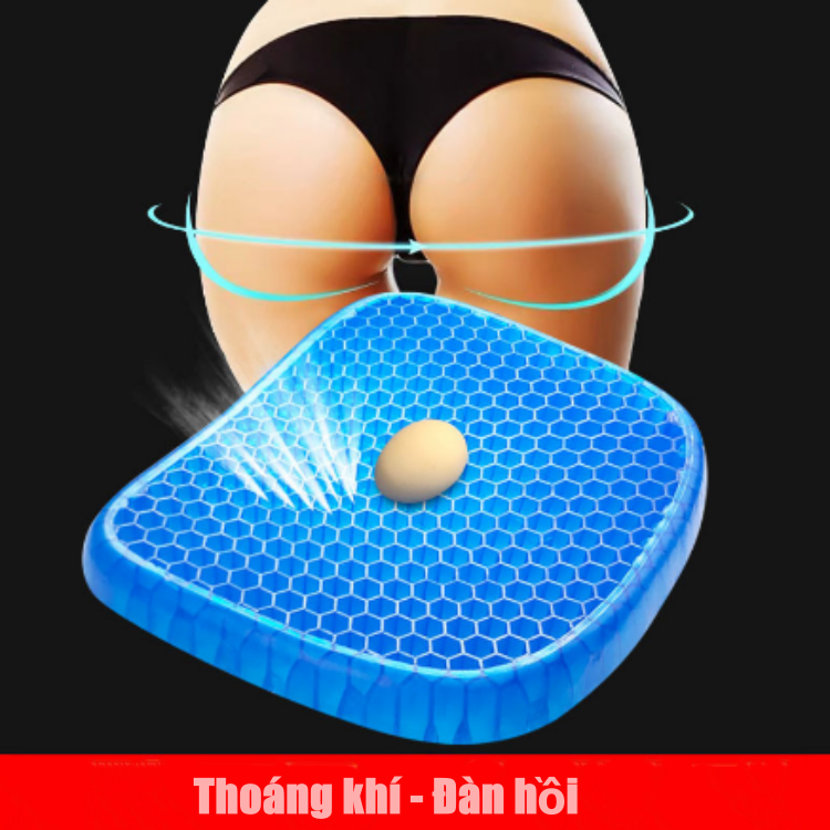 Đệm gel xe hơi đa chức năng đệm đá tổ ong đệm mát đệm mùa hè thoáng khí đệm ghế văn phòng