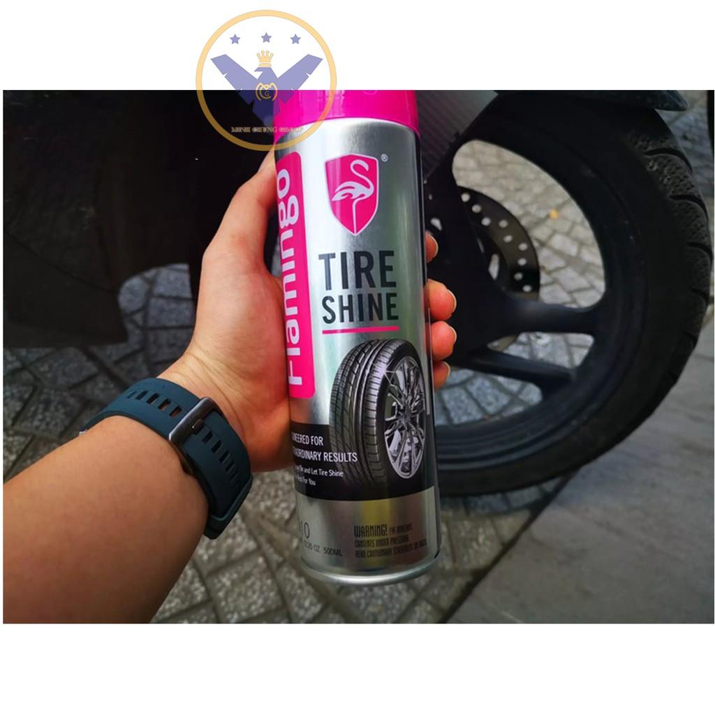 Bình xịt dưỡng bóng lốp xe ô tô, xe máy Flamingo Tire Shine