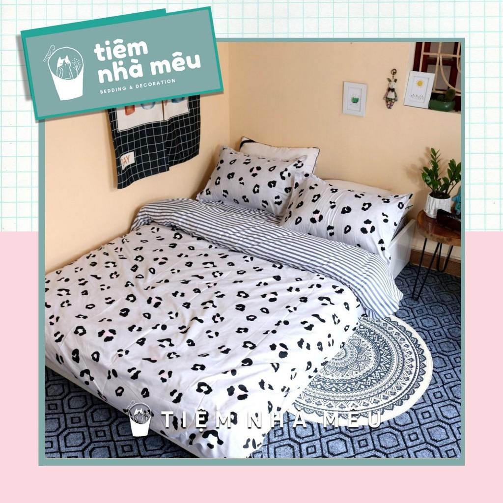 SET CHĂN GA GỐI COTTON POLY 4 MÓN - HOẠ TIẾT BÁO