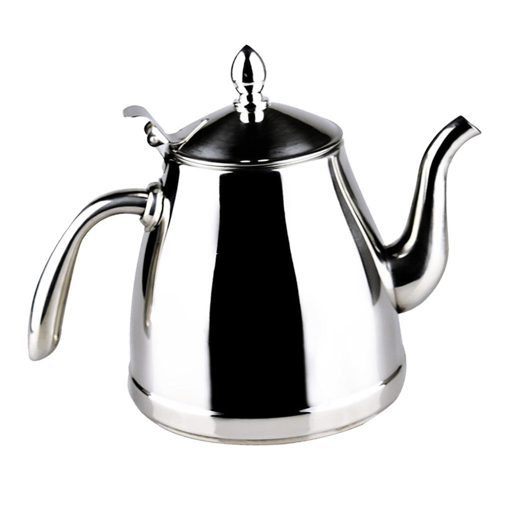1.5L Stainless Steel Teapot Tea / Coffee Pot Kettle with Mesh Filter Infuser