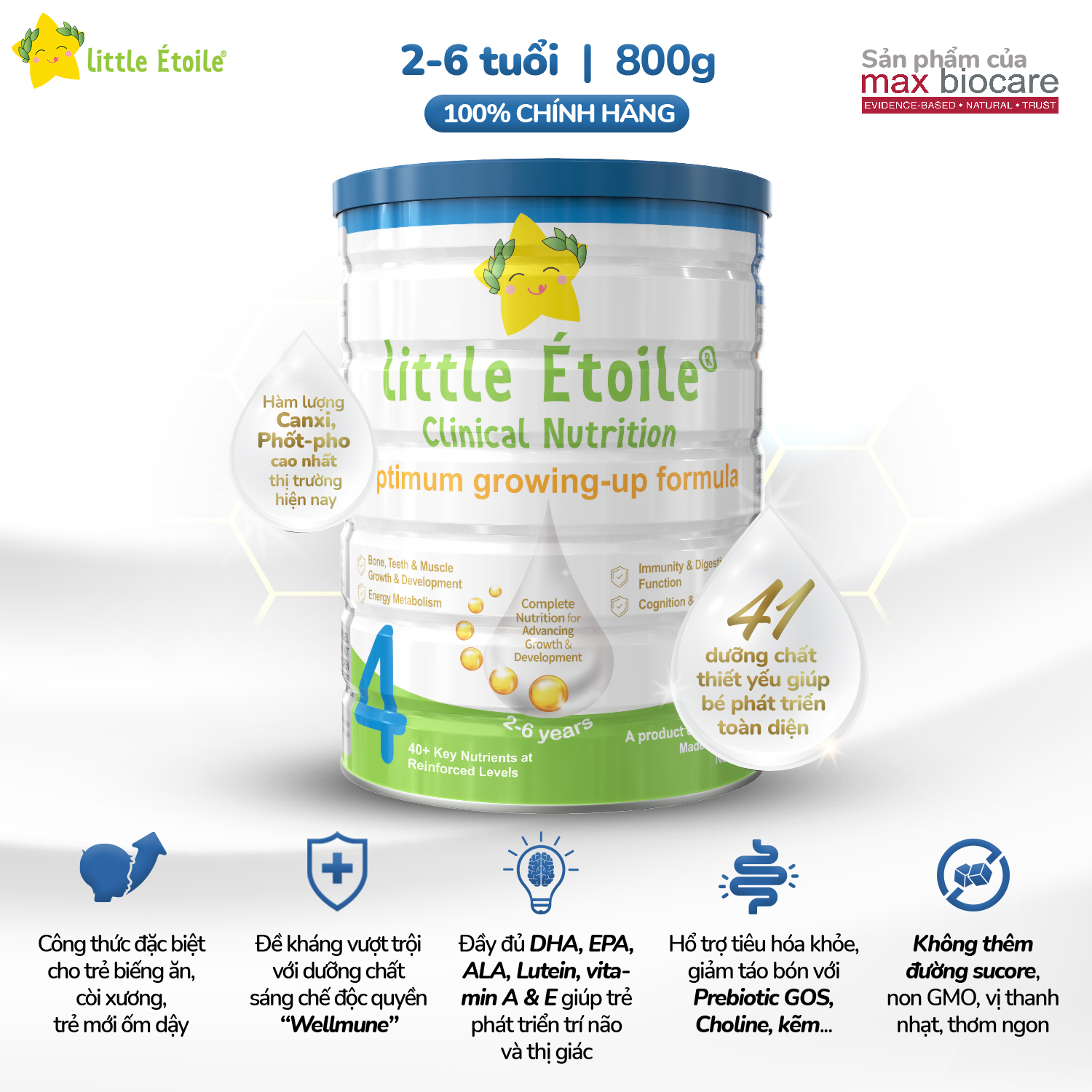 Combo 3 lon sữa bột ngôi sao nhỏ Little Étoile số 4 800g