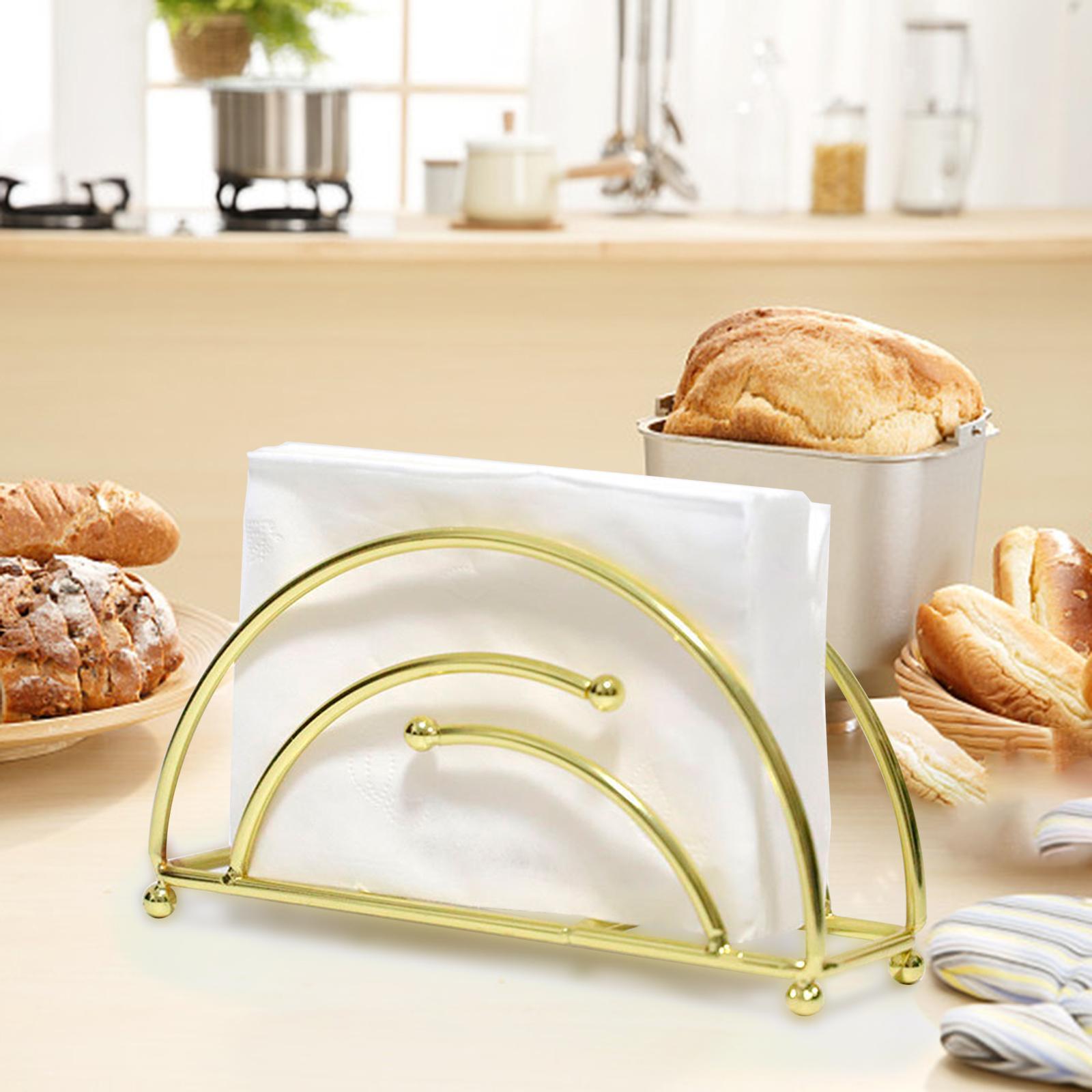 Metal Freestanding Tissue Dispenser Organizer Golden