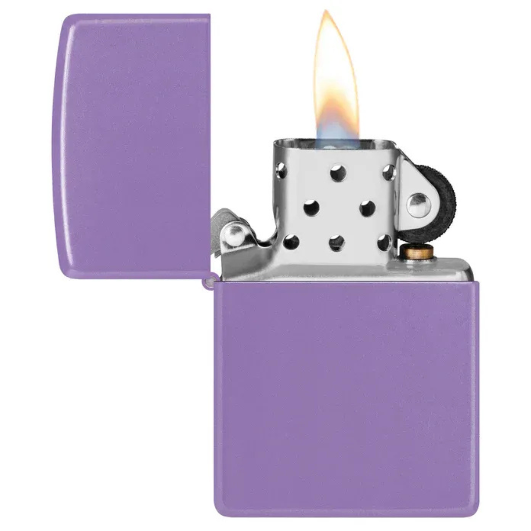 Bật Lửa Zippo Chính Hãng Mỹ Màu Tím Smoky Lavender Matte – Sơn Nhám Cao Cấp, Chống Gió, Vỏ Kim Loại Bền Bỉ