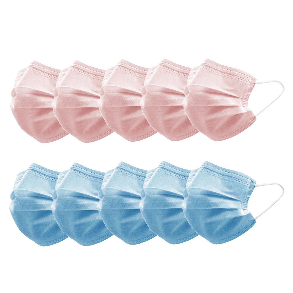 10pcs Disposable Face Cover 3 Layers Dust Proof Air Pollution Protection Mouth Cover