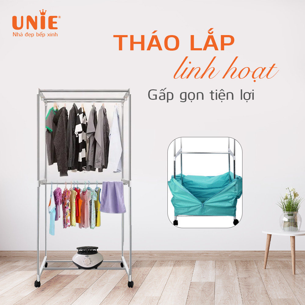 Máy Sấy, Tủ Sấy Quần Áo UNIE UE-688 Tiêu Chuẩn Đức Công Suất 900W - Hàng Chính Hãng