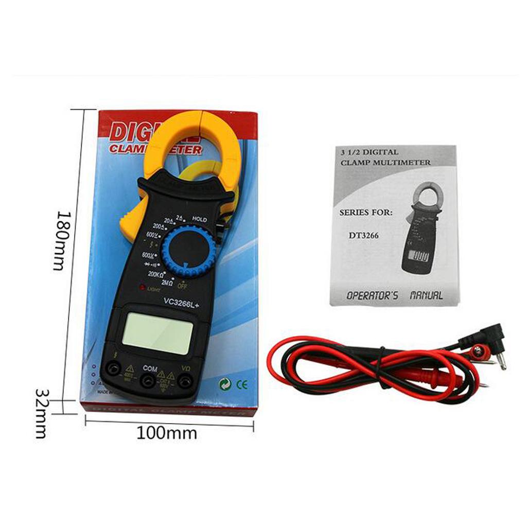 Digital Clamp Meter AC DC Current Voltage Multimeter Temp Volt Amp Tester
