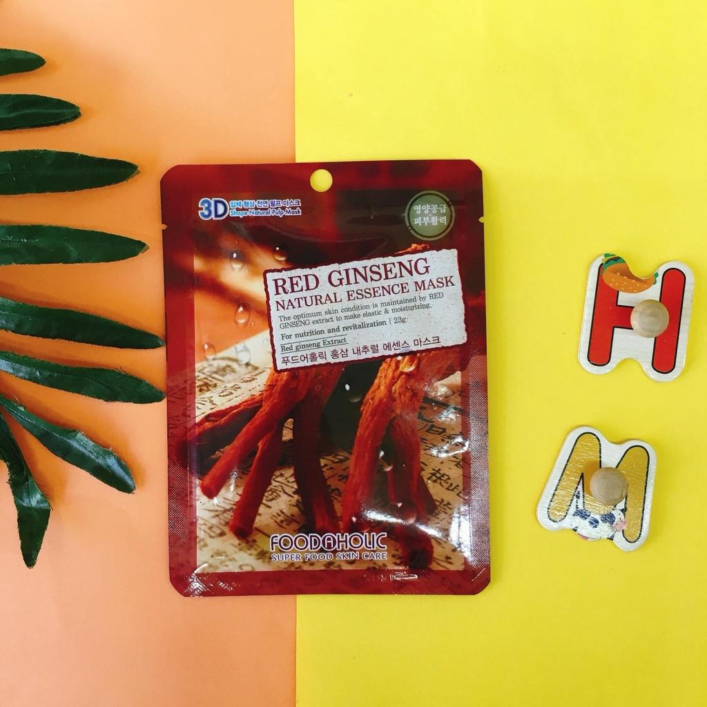 Mặt Nạ 3D Foodaholic Natural Essence Mask Red Gingseng Dưỡng Da 23g