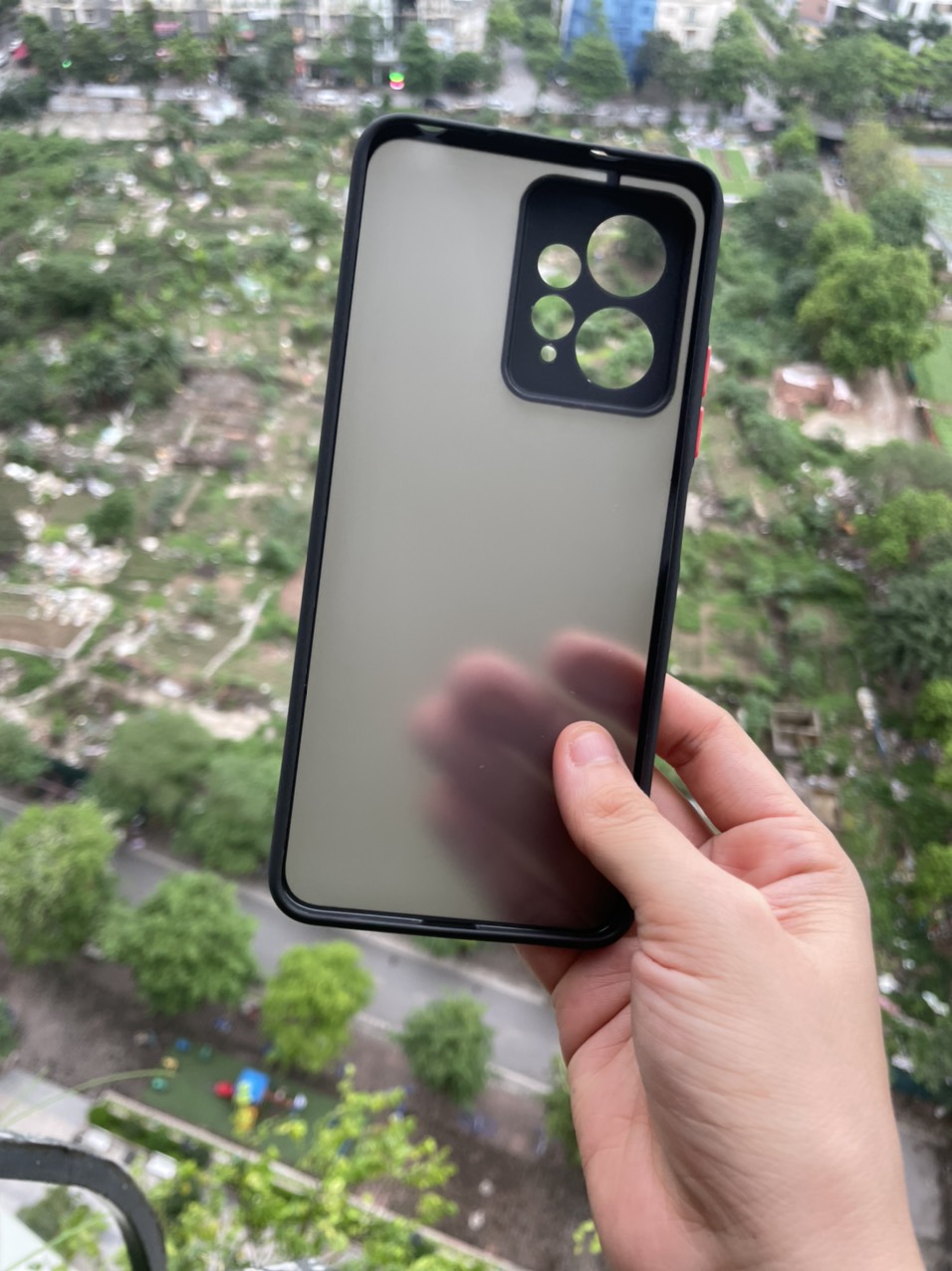 Ốp lưng cho Xiaomi Redmi Note 12 4G viền dẻo đen lưng nhám mờ bảo vệ camera