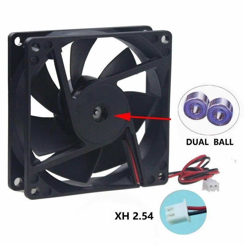 Gdstime 1 Pcs 11V Dual Ball Bearing Brushless DC PC CPU Cooling Fan 80mm x 11mm 1Pin 0.1A 1800RPM 80x80x11mm