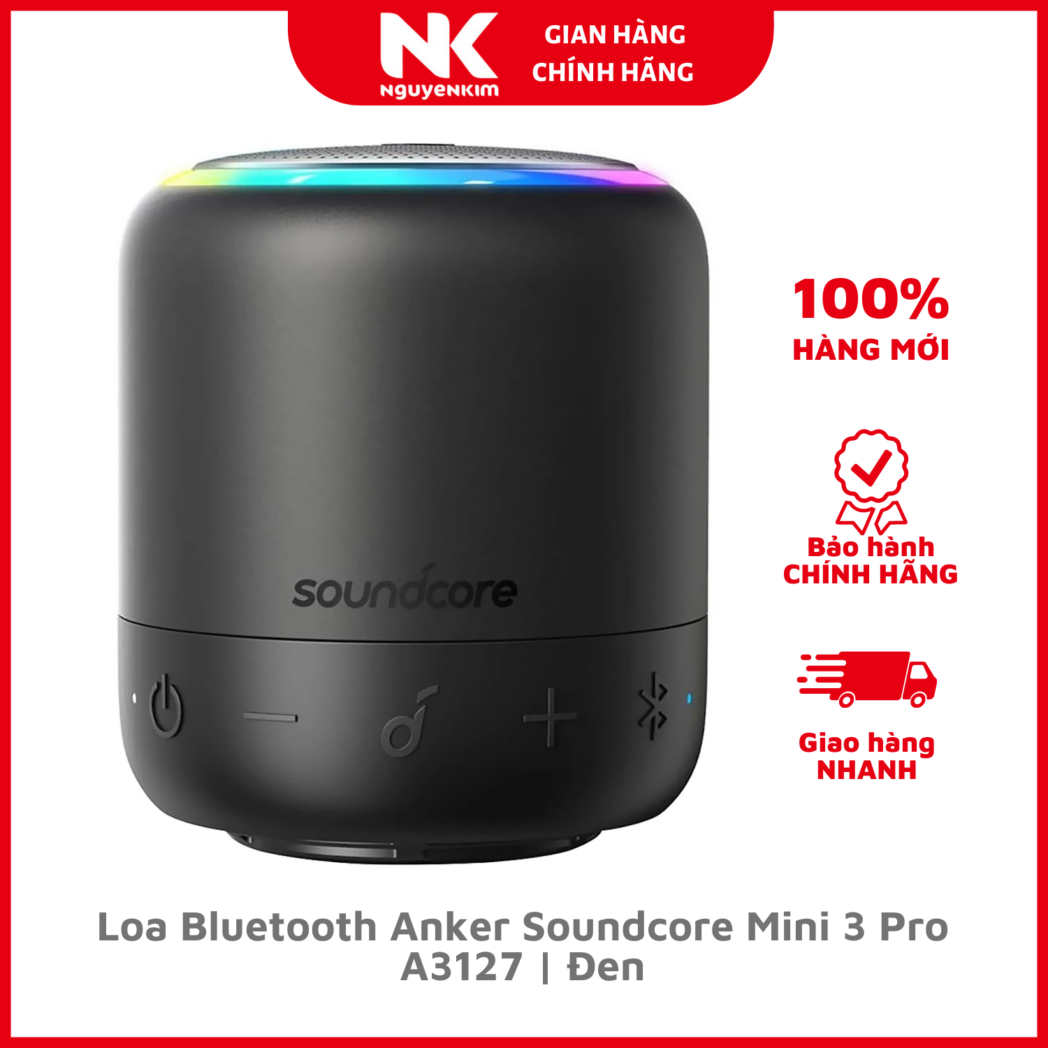 Loa Bluetooth Anker Soundcore Mini 3 Pro A3127 Đen - Hàng Chính Hãng