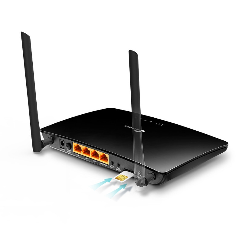 Thu phát sóng 4G TP Link Router Wi-Fi 4G LTE chuẩn N tốc độ 300Mbps TL-MR6400 - Hàng Chính Hãng