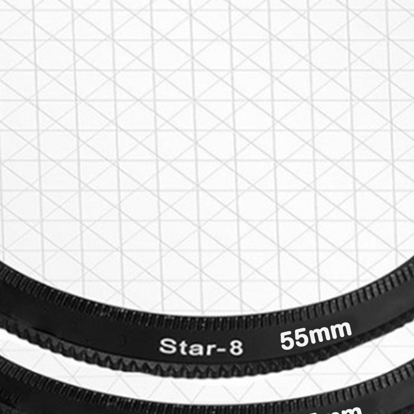 3Pcs Camera Lens filter with bag 4 6 8 Points Slim 55mm