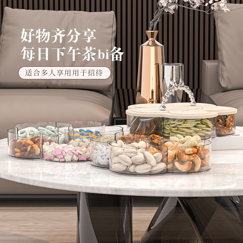 Khay Mứt Hoa 6 Cánh – Hộp Đựng Bánh Kẹo Tết Nhựa Meka Cứng, Nắp Hoa Văn Cao Cấp - HÀNG CHÍNH HÃNG MINIIN