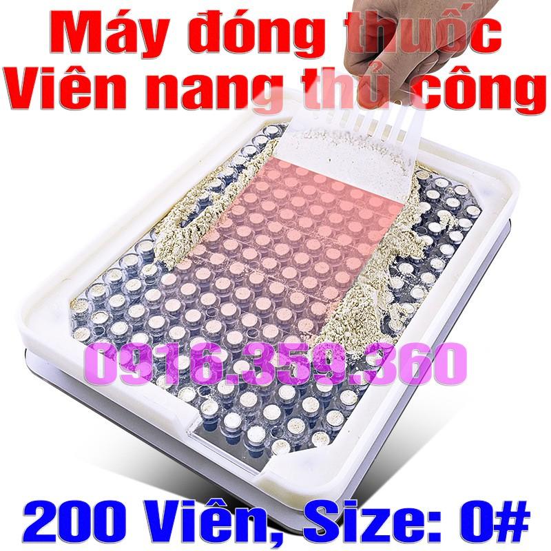 Máy đóng thuốc thủ công 200v trong suốt size: 0#