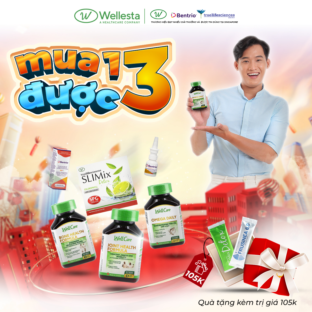 Viên uống bổ sung Wellcare Vitamin B-Complex chứa các loại vitamin B6, B12 và Biotin giúp cho cơ thể tràn đây năng lượng, giảm mệt mỏi căng thẳng