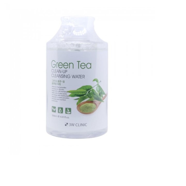 Nước tẩy trang tinh chất trà xanh 3W CLINIC Hàn Quốc 500ml