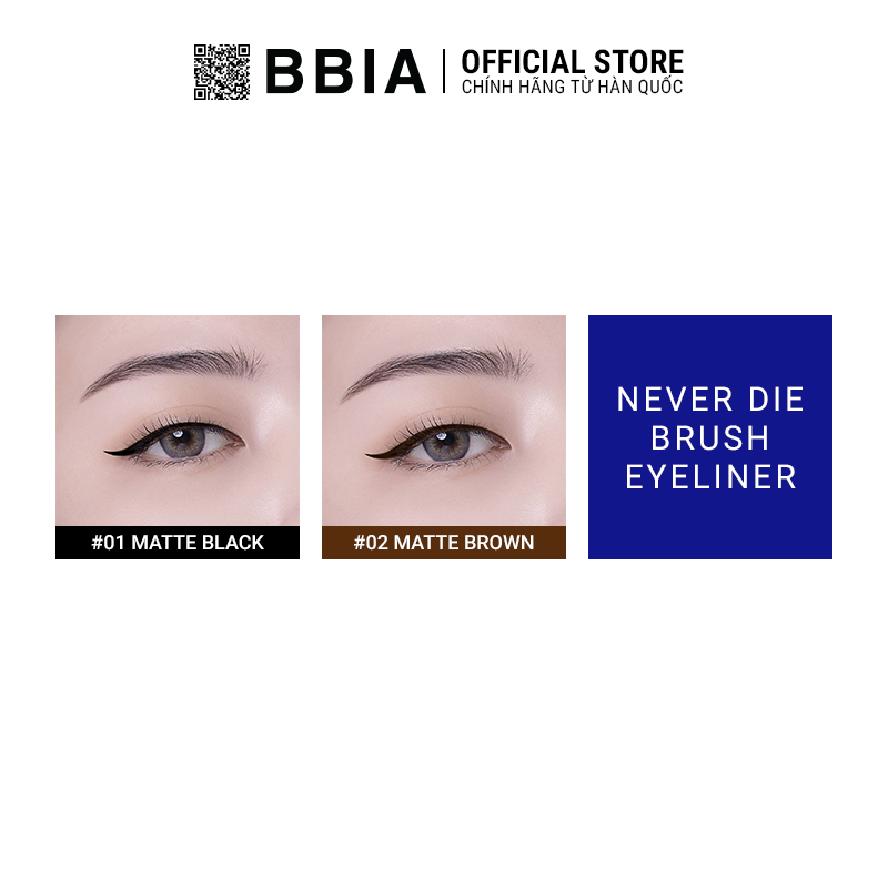 Kẻ mắt Never Die Brush Eyeliner 0.4g ( 2 màu)