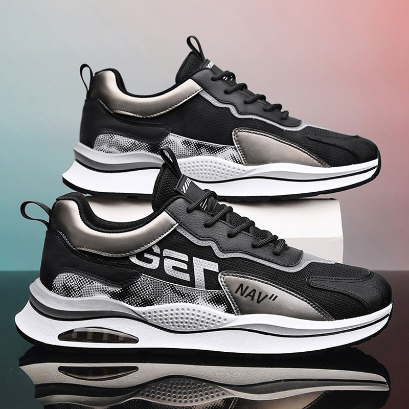 Giày Thể Thao Nam GEMI - Giày Sneaker Màu Xám - Kaki - Đen, Giày Nam Đẹp, Phong Cách Trẻ Trung Năng Động - G5045