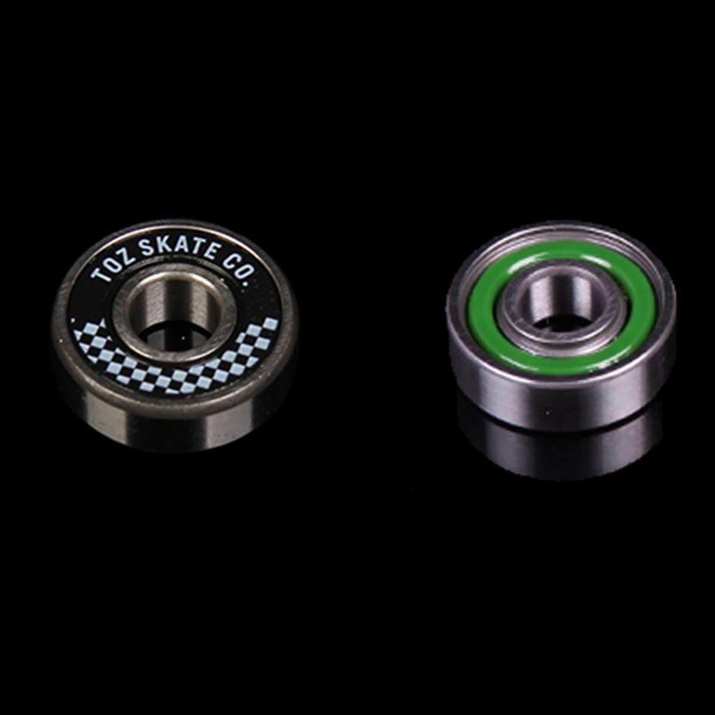 Skateboard Bearing, Wearproof Skating Steel Wheel Roller, Precision Inline Skate Bearings with Bearing Cleaner Bottle