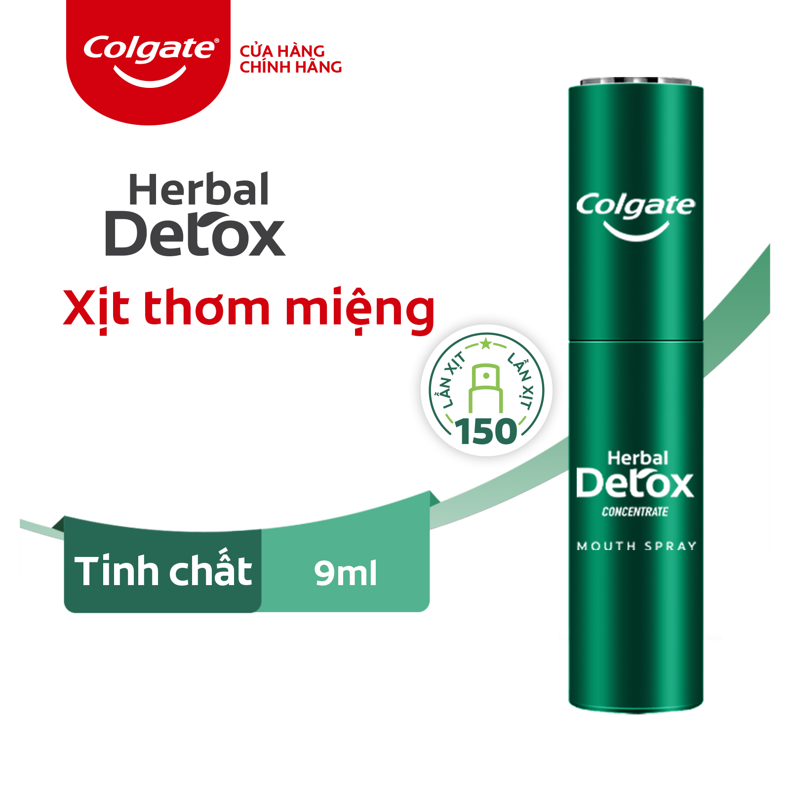 [ 1 Thùng ] 12 Chai xịt thơm miệng Colgate Herbal Detox từ tinh chất thảo mộc 9ml