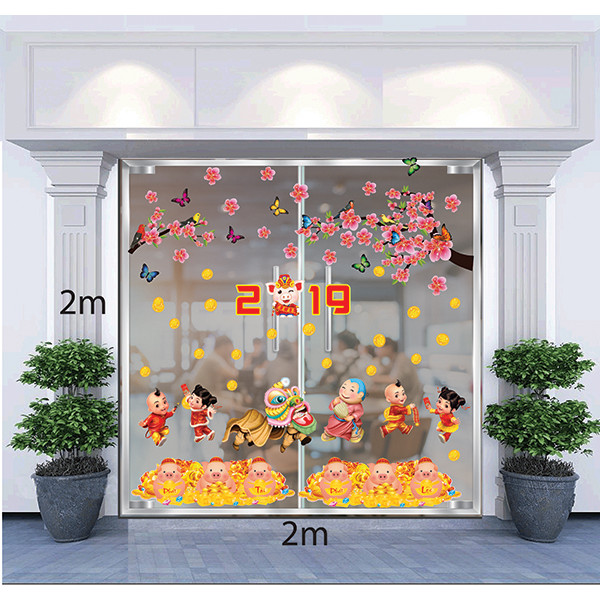 Decal Dán Tường Trang Trí Tết Xuân Combo Số 23