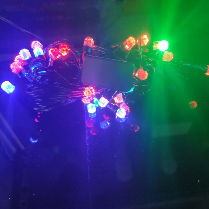 Led Dây Kim Cương Đen Nhiều Màu 20m Tự Nháy Không Điều Khiển