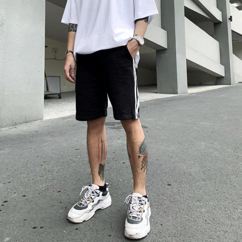 Quần short 3 sọc unisex quần đùi 3 lines nam nữ THE 1992