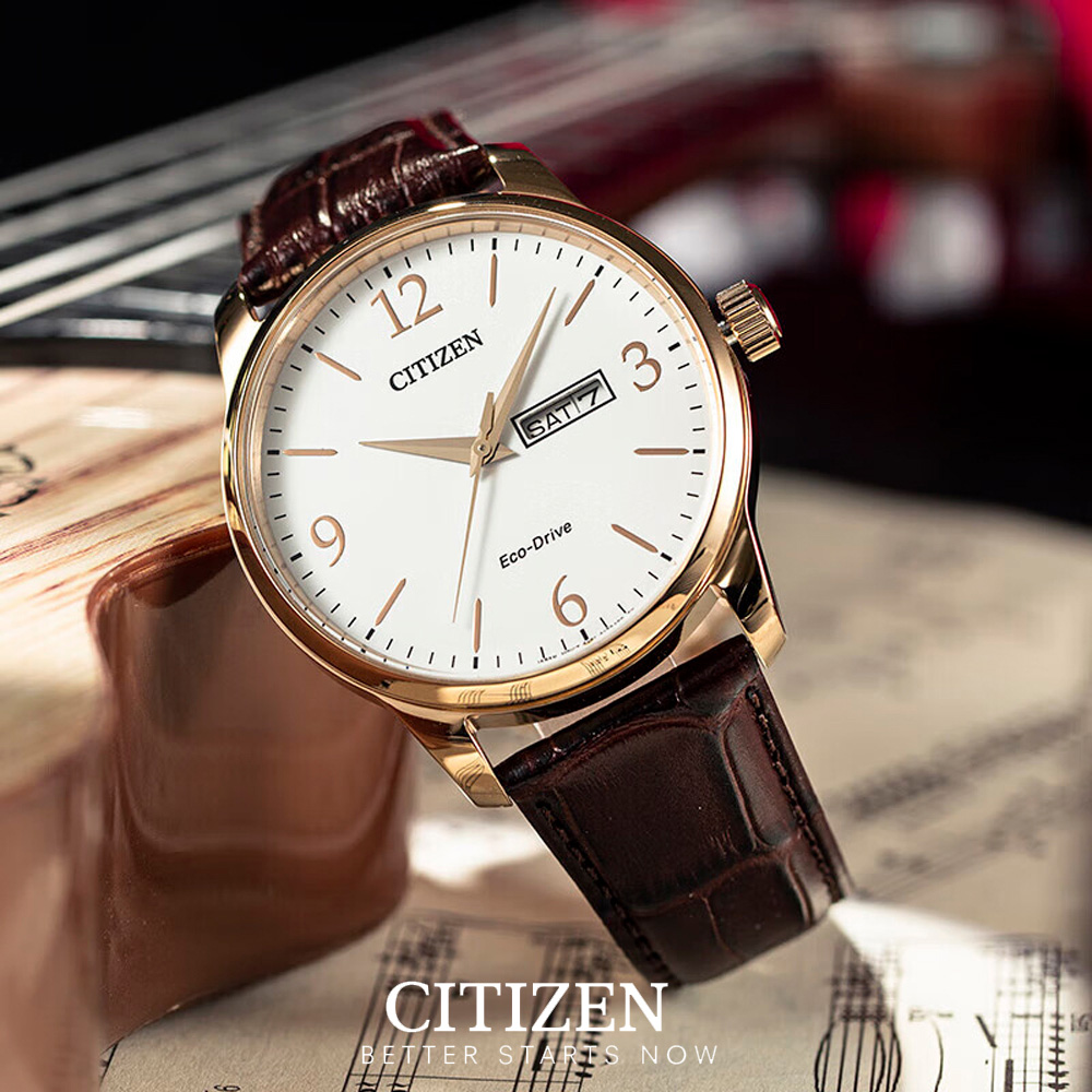 Đồng Hồ Nam Citizen Dây Da BM8553-16A - Mặt Trắng