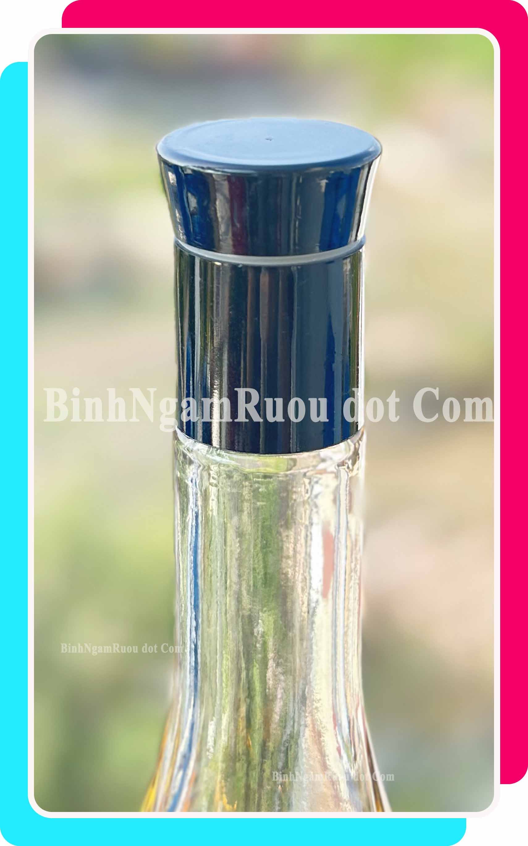 C33 Chai Đựng Rượu Thủy Tinh Dáng Giọt Nước 500ml - Đẹp Cao Cấp - Nắp Kín Thủy Tinh Trong - Tặng Biếu Sang Trọng