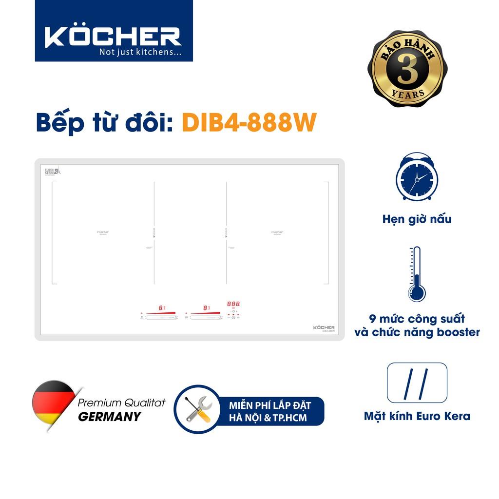 Bếp Điện Từ Đôi Kocher DIB4-888W( White ) - Hàng chính hãng