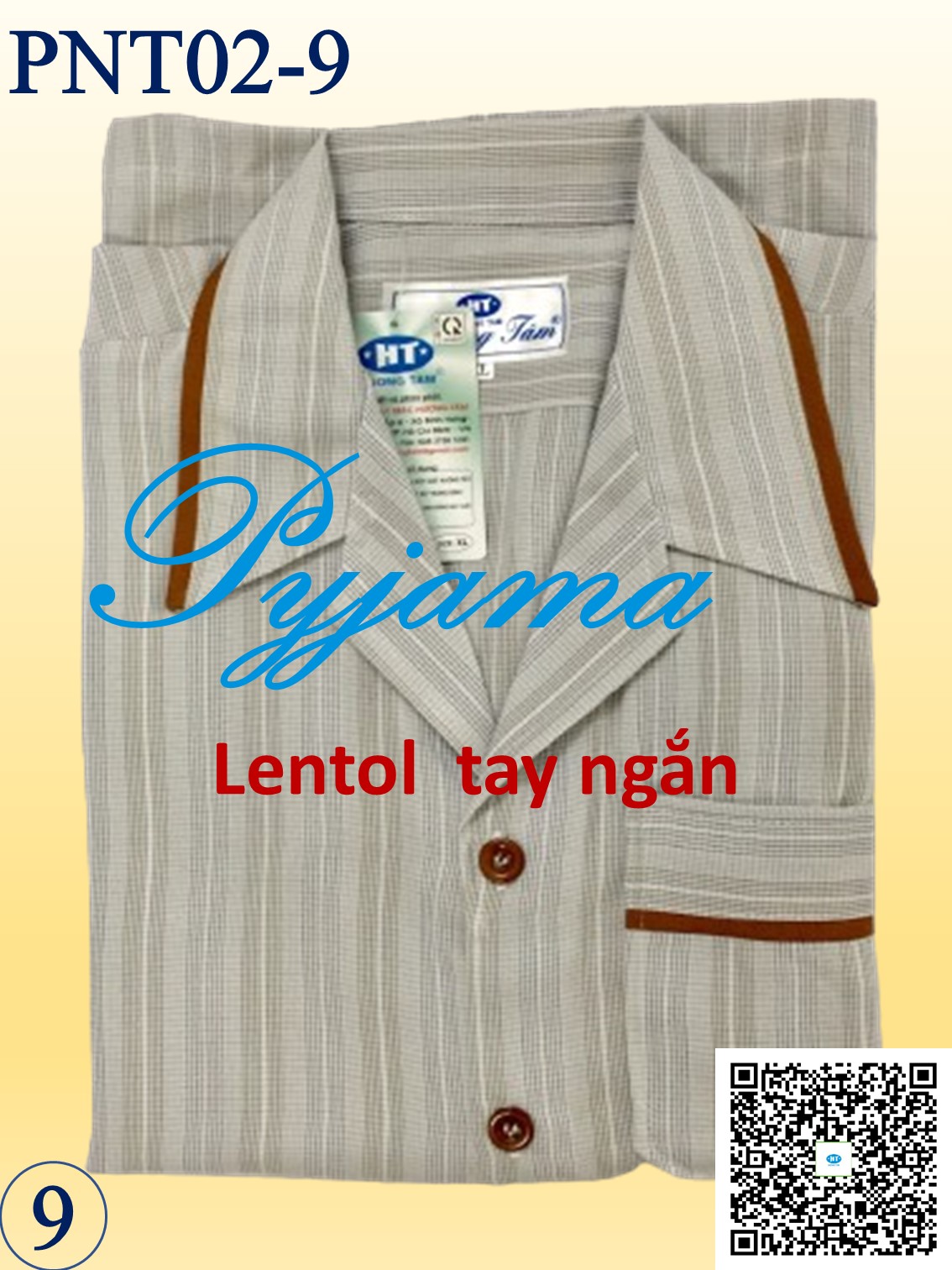 Bộ Pyjama HUONGTAM Lentol tay Ngắn nam cao cấp(PNT02N6). Chất liệu vải Lentol loại tốt: mềm mại, thoáng mát, không phai màu.