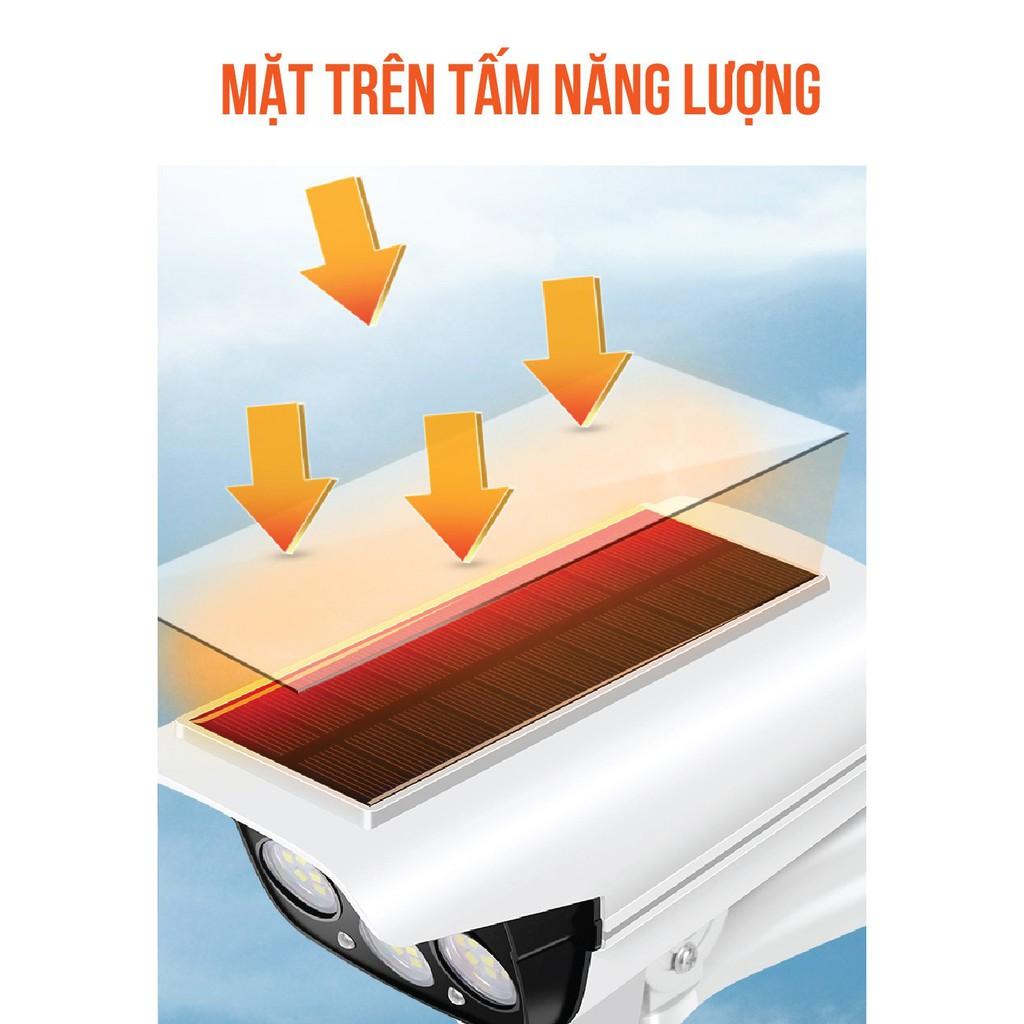 Đèn năng lượng mặt trời cảm ứng tự động BẬT TẮT có điều khiển - Giả camera chống trộm