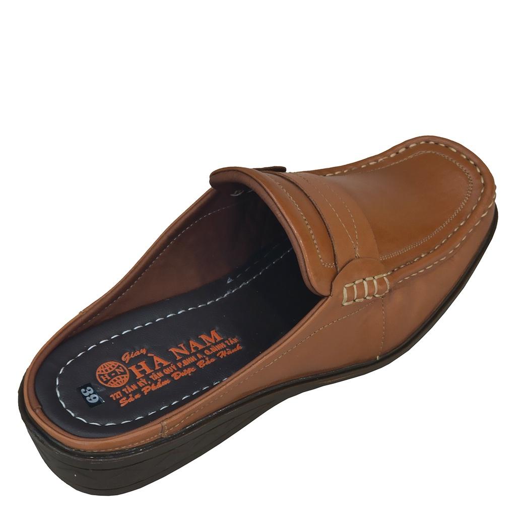 Dép Bít Mũi Nam Da Bò Thật TiTi ĐÔ Cao Cấp GSB2090d