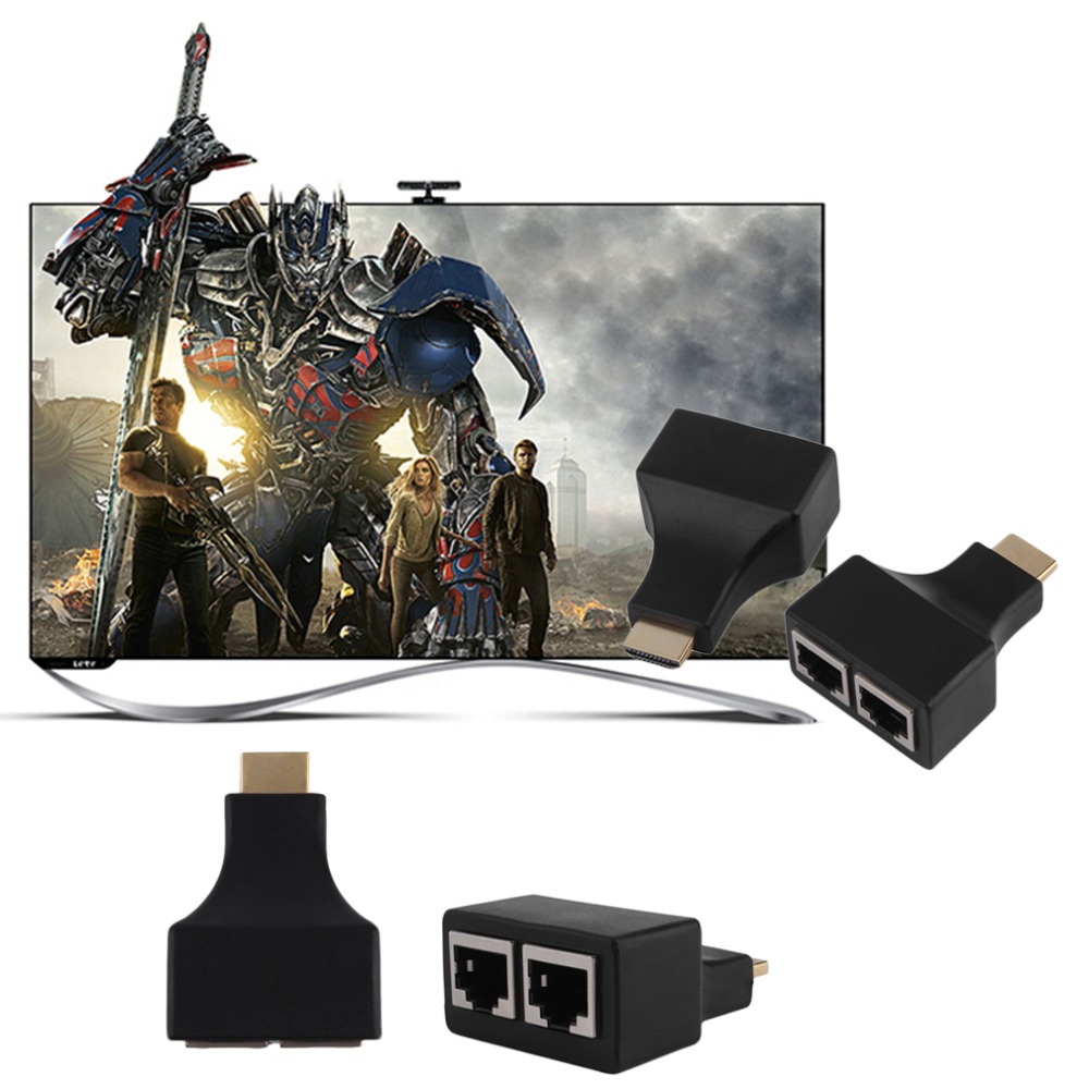 Bộ nối dài HDMI Extender 30m bằng dây lan RJ45 AZONE