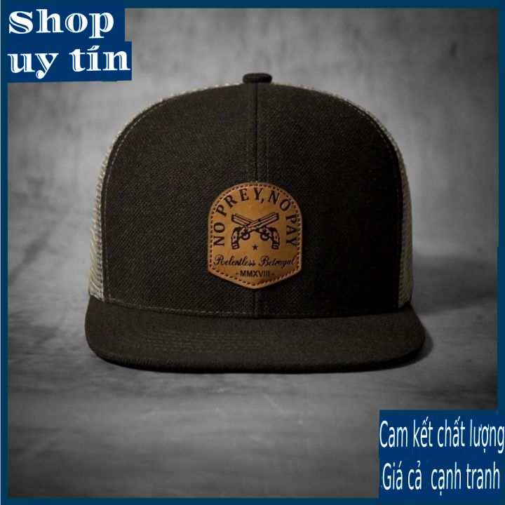 Freeship - MŨ/NÓN KẾT LƯỠI TRAI SNAPBACK NO PREY CÁ TÍNH THỜI TRANG NAM NỮ CAO CẤP - MÀU NÂU