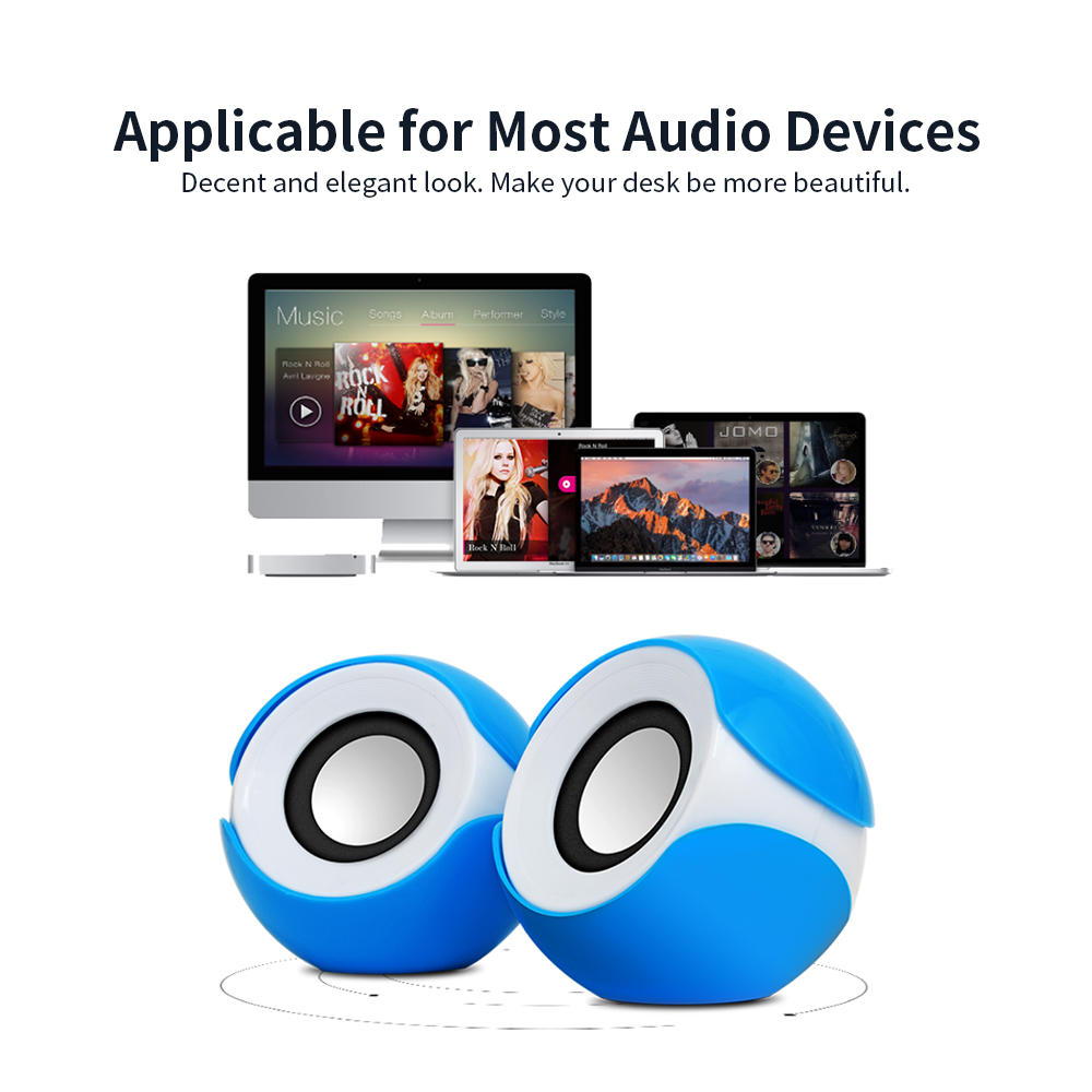 Loa Nghe Nhạc Mini Để Bàn Có Giắc Cắm 3,5 Mm Cho Máy Tính Xách Tay / MP3 / Điện Thoại Thông Minh, Màu Hồng