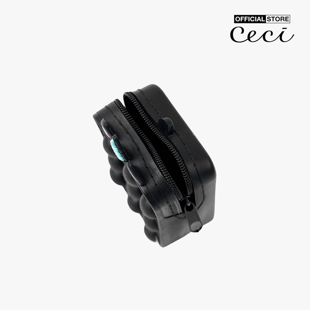 CECI - Ví mini phom chữ nhật phối khóa zip thời trang CC9-03000002