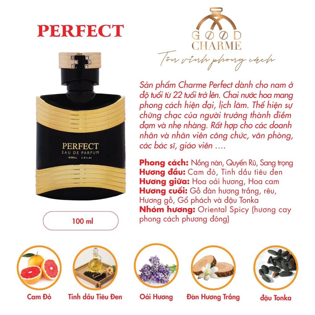 Nước Hoa Nam Cao Cấp GOOD CHARME PERFECT 100ml Lưu Hương Lâu Nam Tính, Sang Trọng_Nước Hoa Chính Hãng