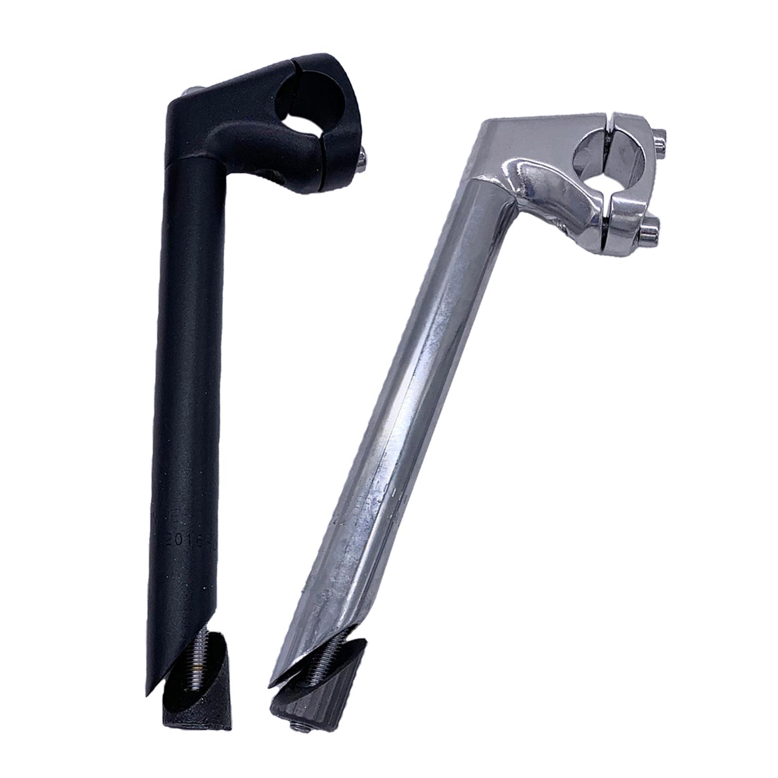 Bike Quill Stem 25.4mm Handlebar Folding Bicycle Handle Bar Riser 1" Fork Gooseneck Stem for BMX Road Folding Bikes, Beach Cruiser Bicycles