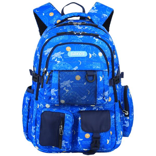 Ba Lô Học Sinh Bambie Kèm Bóp Viết - Sakos SBO022PBNG00 - Planet Blue