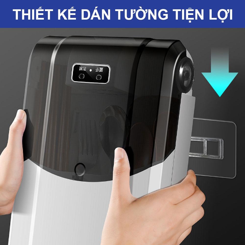 Máy khử khuẩn sấy khô đũa thìa bằng tia UV cao cấp, Máy sấy đũa thìa treo tường đa năng tiện lợi tránh ẩm mốc