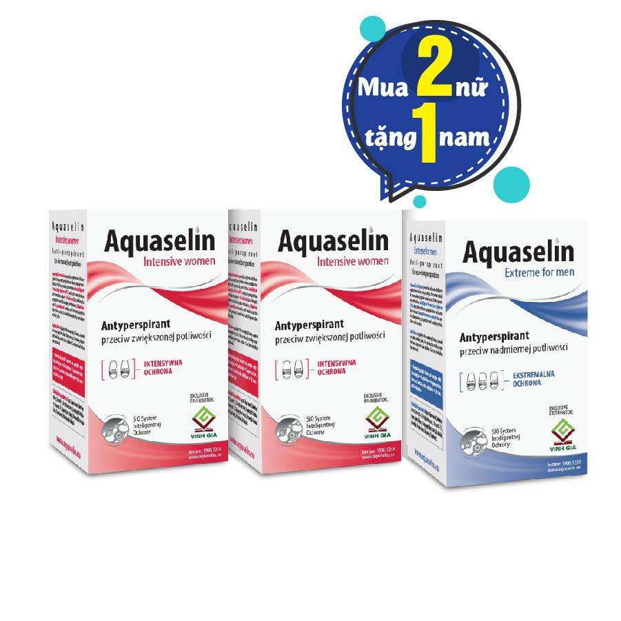 Lăn nách dành cho nữ 20ml - Aquaselin - Mua 2 nữ tặng 1 nam