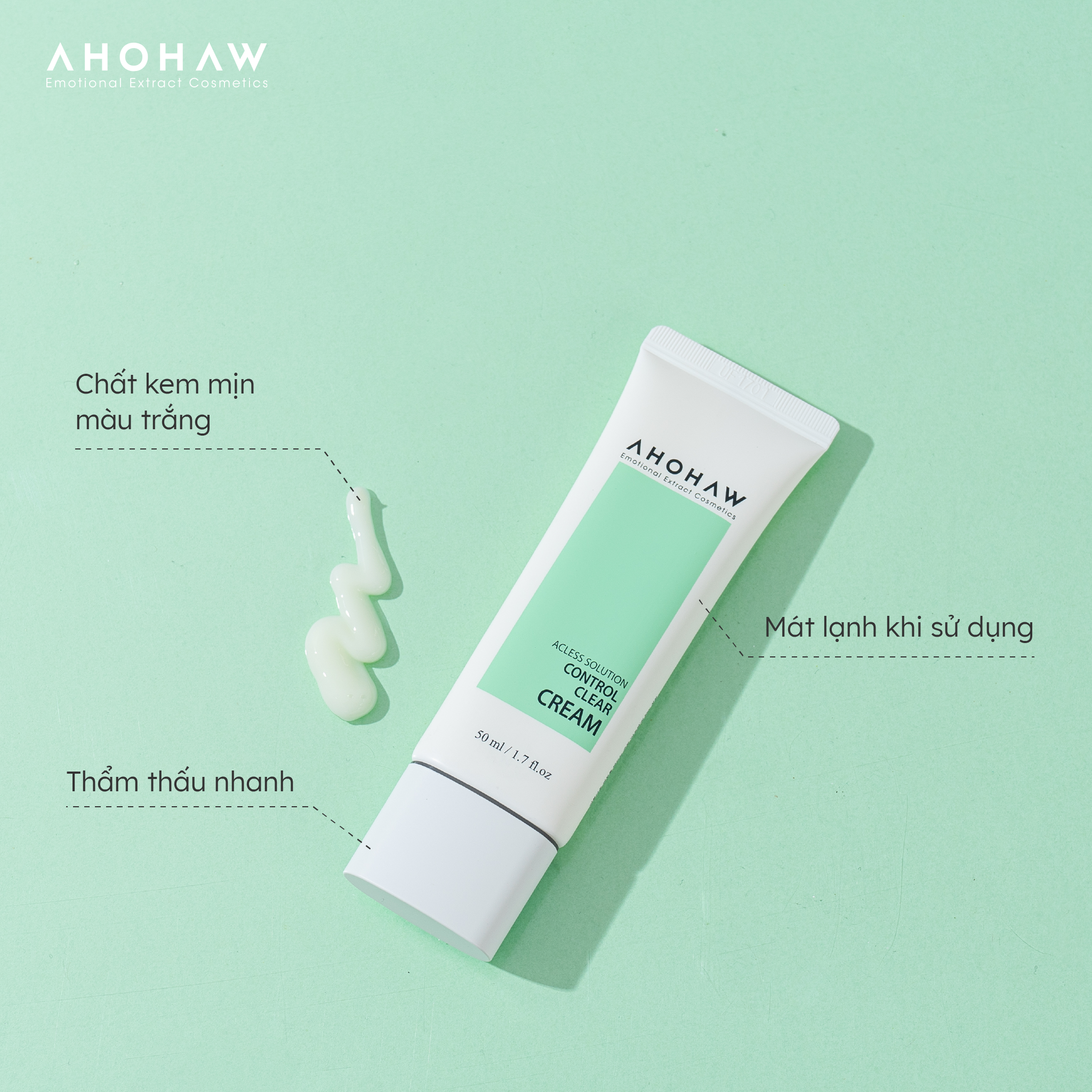 Kem Dưỡng Kiểm Soát Dầu Ahohaw Acless Solution ( 50ml ) - Hang Chính Hãng