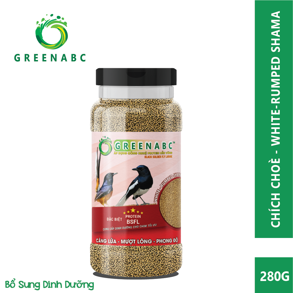 Cám Chim Chích Chòe GREENABC – Chim dưỡng dùng hằng ngày, cho chim căng lửa, phong độ dùng bổ sung – Hộp 280g