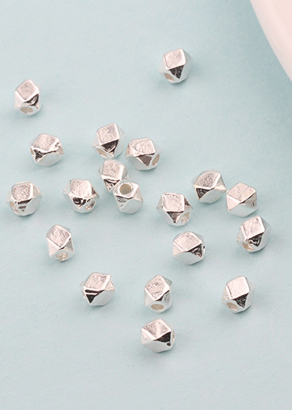 Combo charm bạc bi bát giác - Ngọc Quý Gemstones