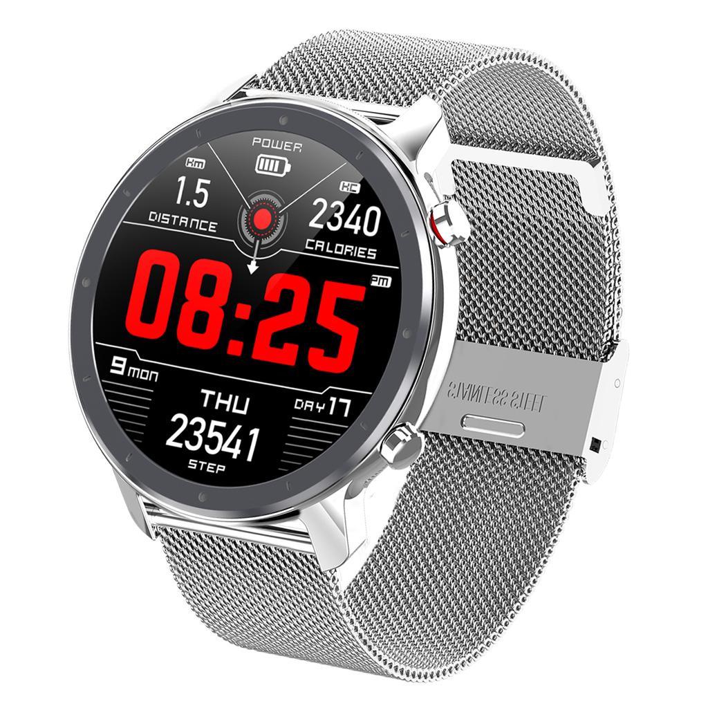 IP68 Sport Round Bluetooth 4.0 ECG PPG Smart Watch